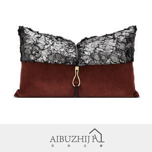 AIBUZHIJIA – housses de coussin décoratives noires de luxe moderne, en métal, lustre décoratif pour la maison, housses d'oreiller pour canapé - Product Image 6