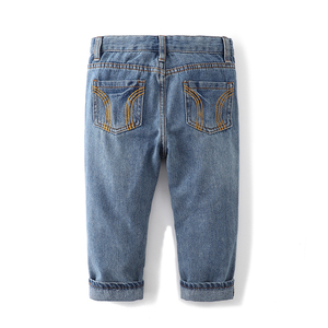Fashion Ripped Wholesale Boutique Distressed Design New High Quality Kids Casual Clothing Baby Boys <b>Girls</b> Denim Long Pants <b>Jeans</b> - Product Image 2