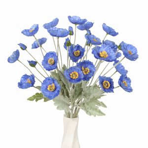 Flor de Amapola Artificial de Tallo Único, Tallo Flocado, Amapola Artificial para Decoración de Jarrones en el Hogar, Arreglos Florales para Bodas y Fiestas, Decoración al por Mayor - Product Image 6