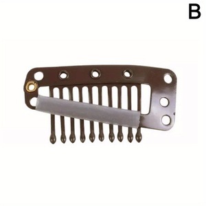 Jingkua <b>Wig</b> <b>Clips</b> 3.8Cm Slanted Teeth Metal BB <b>Clip</b> Hair Extension Accessories Black - Product Image 5