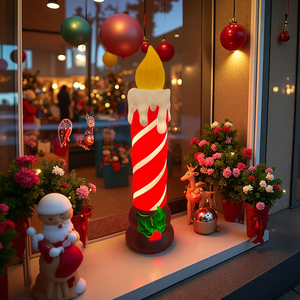 Candele Natalizie Decorative con Albero, Babbo Natale e Pupazzo di Neve, Regalo Artigianale per Decorazioni Natalizie - Product Image 3