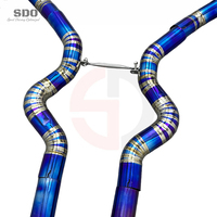 Échappement complet en titane SD pour BMW M5/M6 F10/F06 F12 F13 4.4T V8 2011-2016, avec downpipe droit et doubles silencieux, pour optimisation des performances
