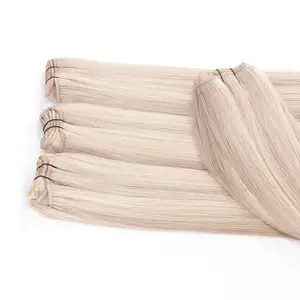 Nama merek mulus rambut manusia India kutikula rambut Virgin Balayage pakan Remy rambut