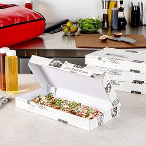 Boîte à emporter pour pain plat Boîte à <span class=keywords><strong>pizza</strong></span> ondulée jetable robuste-Système de verrouillage d'étiquettes Boîtes à <span class=keywords><strong>pizza</strong></span> personnalisées en papier journal et papier blanc - Product Image 3