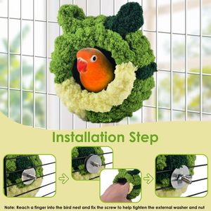Premium caldo nido di uccello Conure casa da riproduzione nido di uccelli per pappagallo coccole capanna per piccioncini canarino fringuello letto forniture per uccelli - Product Image 3