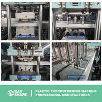 Machine de thermoformage/formage sous vide automatique populaire pour les barquettes de restauration rapide en plastique PP/PET/PS/PVC