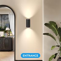 Applique murale extérieure GU10 à tête simple ou double, LED, éclairage haut et bas, IP65 étanche, corps en aluminium