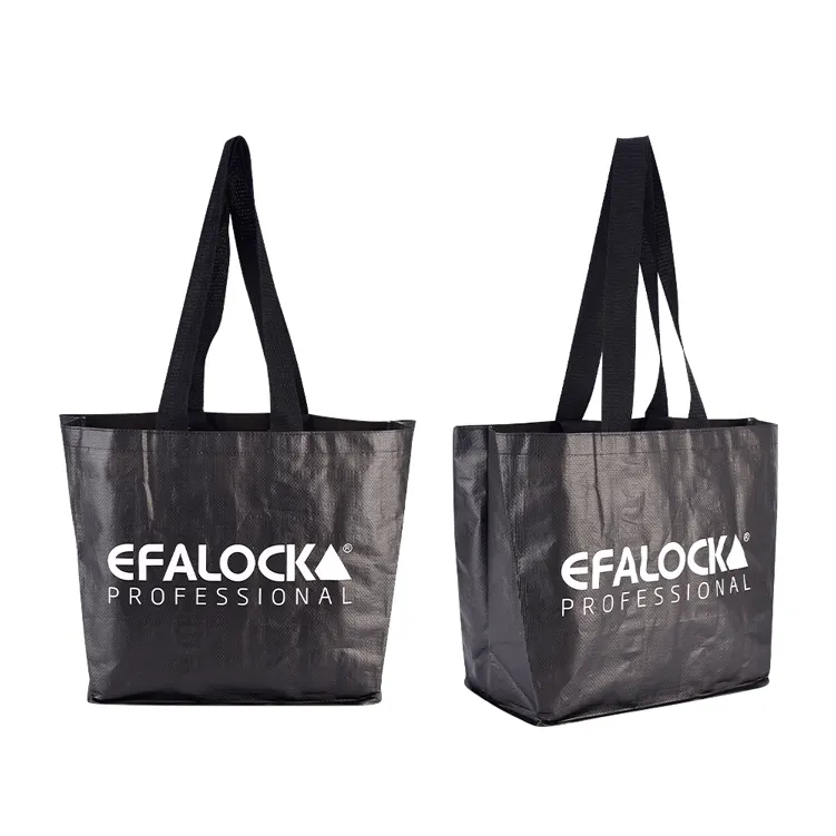पुन: प्रयोज्य गैर बुना बैग टुकड़े टुकड़े में शॉपिंग बैग कस्टम लोगो के साथ पर्यावरण के अनुकूल शॉपिंग बैग