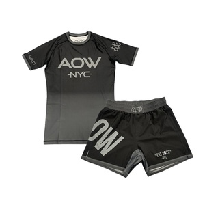 Custom Your Own Logo Sublimation Printed Bjj Rashguard Quick Dry Men Rash Guard MMA <strong>Grappling</strong> <strong>Shorts</strong> - Product Image 1