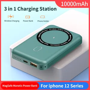 Carregador portátil sem fio magnético 10000 Mah Power Bank Bateria magnética para o telefone Série 14/15