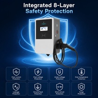 Station de recharge EV commerciale 22kW 44kW à double borne OCPP 1.6J WiFi 4G Ethernet, borne de charge rapide AC pour la gestion de flotte