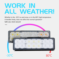 Feu arrière LED ultra-compact 93 mm 12 V - 4 fonctions : Stop, clignotant, marche arrière, feu de freinage pour espaces restreints sur camions