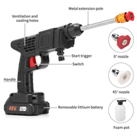 Nettoyeur de voiture sans fil haute pression, mini pistolet de lavage de voiture portable, machine de nettoyage de voiture