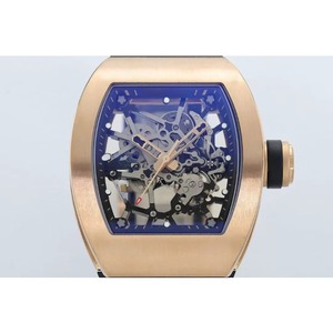 Reloj mecánico automático de oro rosa, esqueletizado, resistente al agua, con diseño de logotipo OEM. - Product Image 1