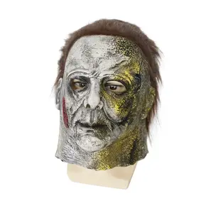 JM оптовая продажа Хэллоуин Косплей жуткий фрагментированный экологически чистый латекс человеческое лицо большая маска
