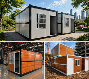 Casa Prefabbricata di Alta Qualità con Struttura in Acciaio Smartbuild, Container Pieghevole, <span class=keywords><strong>Bungalow</strong></span> Mobile, Villa Moderna con Pannelli Sandwich a Risparmio Energetico - Product Image 5