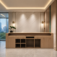 Comptoir de réception de style chinois personnalisé, comptoir de caisse, comptoir de bar, bureau d'accueil commercial OEM ODM pour spa, restaurant, gîte