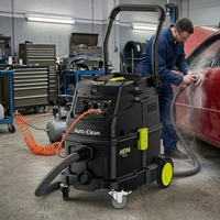 Extracteur de poussière de classe M pour la construction avec nettoyage HEPA automatique et voyant lumineux d'indication de poussière, aspirateur 40L avec raccordement pour outils pneumatiques