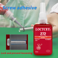LOCTCET 272 Verrouillage de filetage à haute résistance et résistant aux hautes températures 50ml Agent de blocage de filetage adhésif instantané Colle liquide