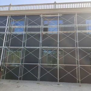 Système d'<span class=keywords><strong>échafaudage</strong></span> en acier galvanisé en H avec échelle de passage, plateforme de construction extérieure haute résistance pour travaux lourds - Product Image 5