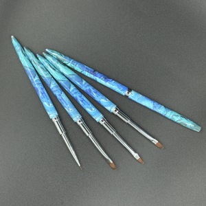 Ensemble de pinceaux pour nail art en poils synthétiques 5/9/11/15/25 mm, pinceaux extra fins pour peinture à l'huile, pinceaux pour gel - Product Image 4