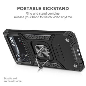 कवच Shockproof कवर के लिए अंगूठी के साथ धारक स्टैंड फोन के मामले में POCO X3 एनएफसी M3 M4 प्रो 4G X4 प्रो 5G C40 - Product Image 3