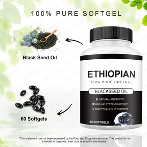 Gélules d'huile <span class=keywords><strong>de</strong></span> nigelle éthiopienne à marque privée OEM/ODM - 60 unités - Complément alimentaire pour améliorer <span class=keywords><strong>la</strong></span> <span class=keywords><strong>mémoire</strong></span> et le sommeil - Usage adulte - Product Image 3