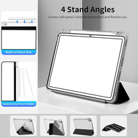 Étui de protection antichoc transparent en PC+TPU avec toucher cuir PU pour tablettes iPad 11 et Samsung A9, fonction veille/réveil automatique, vente en gros