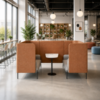 Canapés de bureau en tissu, cabine d'intimité, sièges à dossier haut, structure métallique, durable, pour salle d'attente, personnalisation, ensemble d'usine OEM