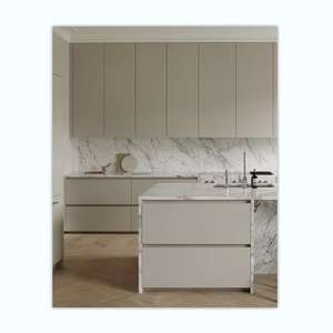 Armoires de cuisine complètes de luxe, armoires de cuisine modulaires avec table à manger extensible de 3 mètres, accessoire de glissière de tiroir et panier - Product Image 2