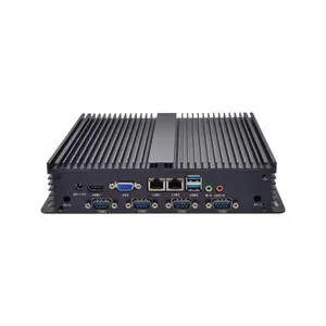 クアッドコアJ6412産業用ミニPC、DDR4 6COM 6USB 6 * RS232、4 * RS422/485組み込みコンピューターファンレスミニPCをサポート