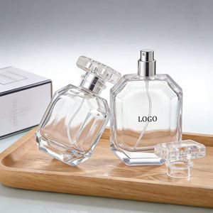 Custom Low MOQ Clear Glass Perfume Bottles 30ml 50ml 100ml Press <b>Pump</b> Refillable Spray Atomizers for Cosmetic Brands - Product Image 2