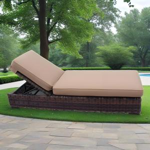 Muebles de Exterior de Diseño Moderno Personalizados, Tumbonas Ajustables con Marco de Aluminio, Sillas de <span class=keywords><strong>Playa</strong></span> de Ratán, Tumbona para Piscina - Product Image 3
