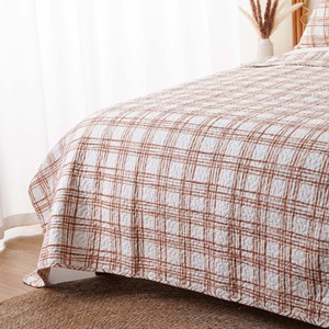 Tela de Algodón 100% Prelavado con Estampado a Cuadros, Transpirable, para Edredones, con Relleno de Poliéster, para Todas las Estaciones - Product Image 4