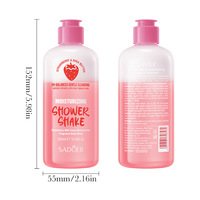 Gel Douche Moussant SADOER au Lait de Fraise, Hydratant, Contrôle du Sébum, Parfum Rafraîchissant, 300ml, Soin Lavant pour Hommes
