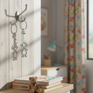 Portachiavi in PVC per Bambine, Catene Portachiavi Bianche in PVC - Product Image 3