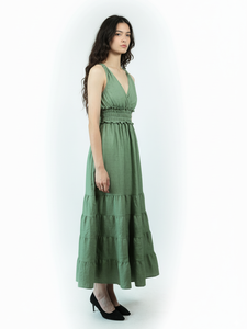 فستان ماكسي متعدد الطبقات بخصر مطاطي (سموك) - Product Image 2