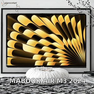 <span class=keywords><strong>MacBook</strong></span> <span class=keywords><strong>Air</strong></span> M3 รุ่นปี 2024 หน้าจอ OLED ขนาด 13.6 นิ้ว ตัวเครื่องอะลูมิเนียม แล็ปท็อปจอคู่ สำหรับใช้งานธุรกิจ หน่วยความจำ 1TB SSD+HDD รองรับระบบปฏิบัติการแบบไร้สาย - Product Image 2