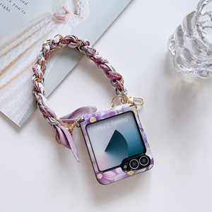 สร้อยข้อมือดอกไม้สดเข้ากันได้กับเคสโทรศัพท์พับได้สำหรับ <span class=keywords><strong>Samsung</strong></span> Z <span class=keywords><strong>flip</strong></span> <span class=keywords><strong>3</strong></span>/4/5/6 VIVO Huawei Xiaomi OPPO - Product Image 4