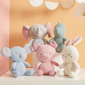 Gloran - Animales de Peluche de Ganchillo de Algodón Orgánico, Oso, Cerdo, <span class=keywords><strong>Elefante</strong></span>, Conejo, Muñeco de Peluche para Dormir, Relleno de Algodón PP, 7-8 Pulgadas - Product Image 3