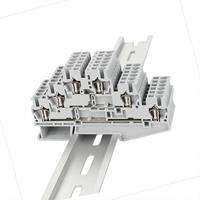 UTL haute qualité Triple niveau Vertical Entrée Câblage classique pince à ressort connecteur de fil Bornier 2.5mm2 ST 2.5/3