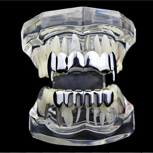 Grillz Hip Hop plaqué or pour dents de chien - Product Image 3