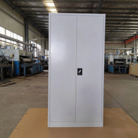 Armoire de rangement en acier à double porte, armoire à dossiers en métal avec 4 étagères réglables pour bureau, lieu de travail, prix d'usine