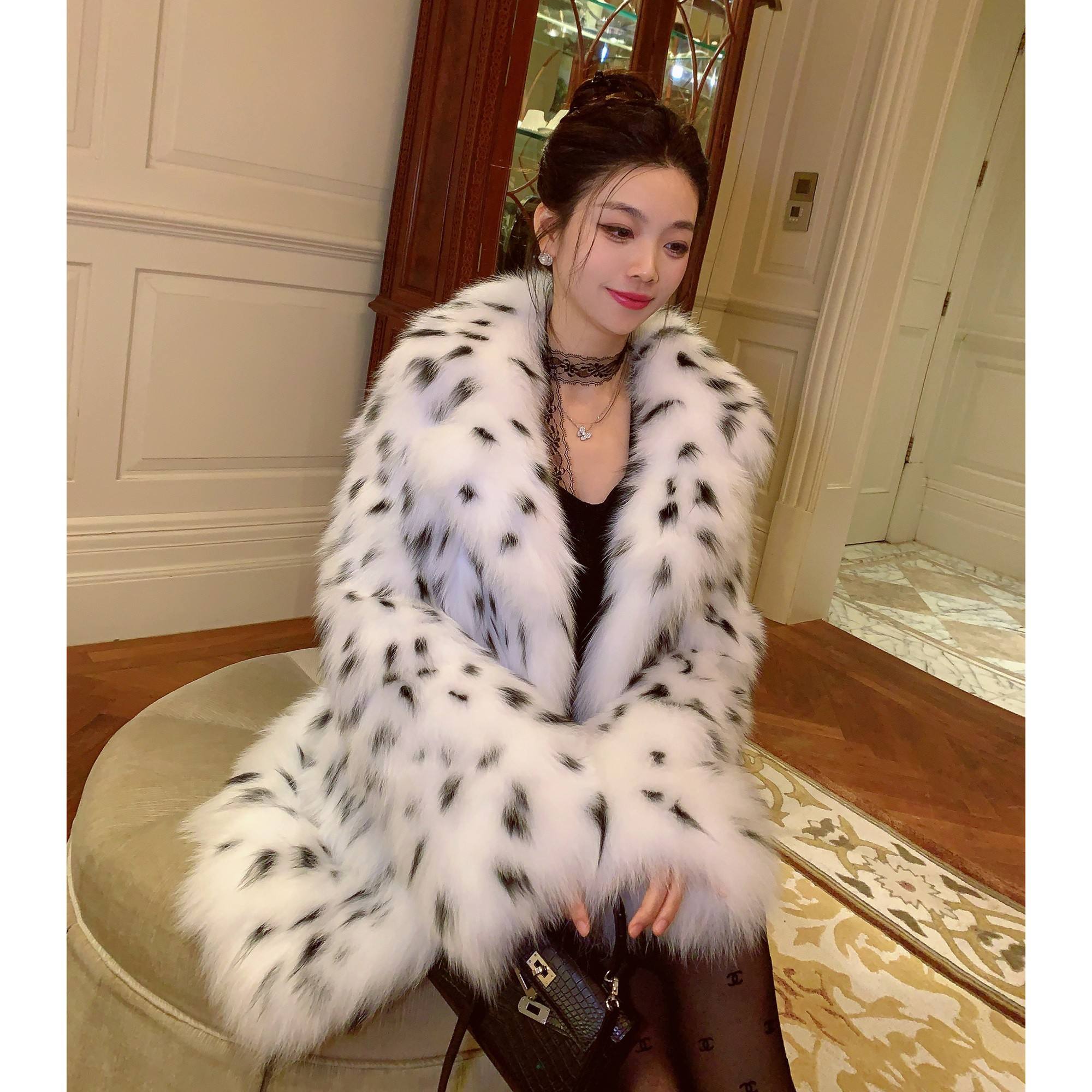 Expensive Genuine Fur Coats Fab Designer Full Length Spiral Sleeve