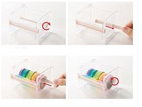 Transparent Mini Double Zigzag bureau/école/famille séparateur de ruban en plastique bureau ruban découpeuse boîte de rangement pour la maison