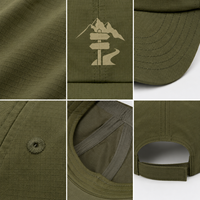 Casquette de randonnée légère et imperméable en nylon à 6 panneaux, faible MOQ, logo par transfert thermique, unisexe, prête à la vente pour les magasins d'extérieur, étiquette personnalisée