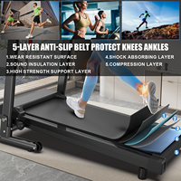Máquina de Correr Multifuncional para Gimnasio con Capacidad de 120 kg, Equipo de Fitness con 12 Programas, Caminadora Plegable para Uso Doméstico con Manillares