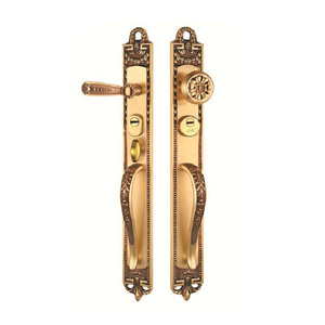 Prime Quality Polished Metal Anti Prying American Double Pull Villa Home Bedroom <strong>Copper</strong> Manual Sliding <strong>Door</strong> <strong>Knob</strong> Lock Set - Product Image 2
