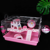 Portable Cage Petite L'habitat Sentier Défi Extrême Cabine, Coureur, Bouilloire, Bol, Glissière, Buveur Pour Rats Domestiques N'ont Cage
