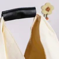 Sacs en toile de coton pour femmes, sacs décontractés et souples pour femmes, sac fourre-tout à bandoulière souple